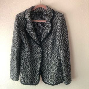 St. John Couture Black Metallic Tweed Jacket